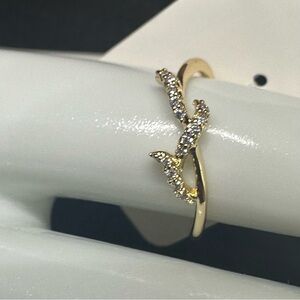 14K Gold CZ Pave Ring – Hypoallergenic, Multiple Sizes